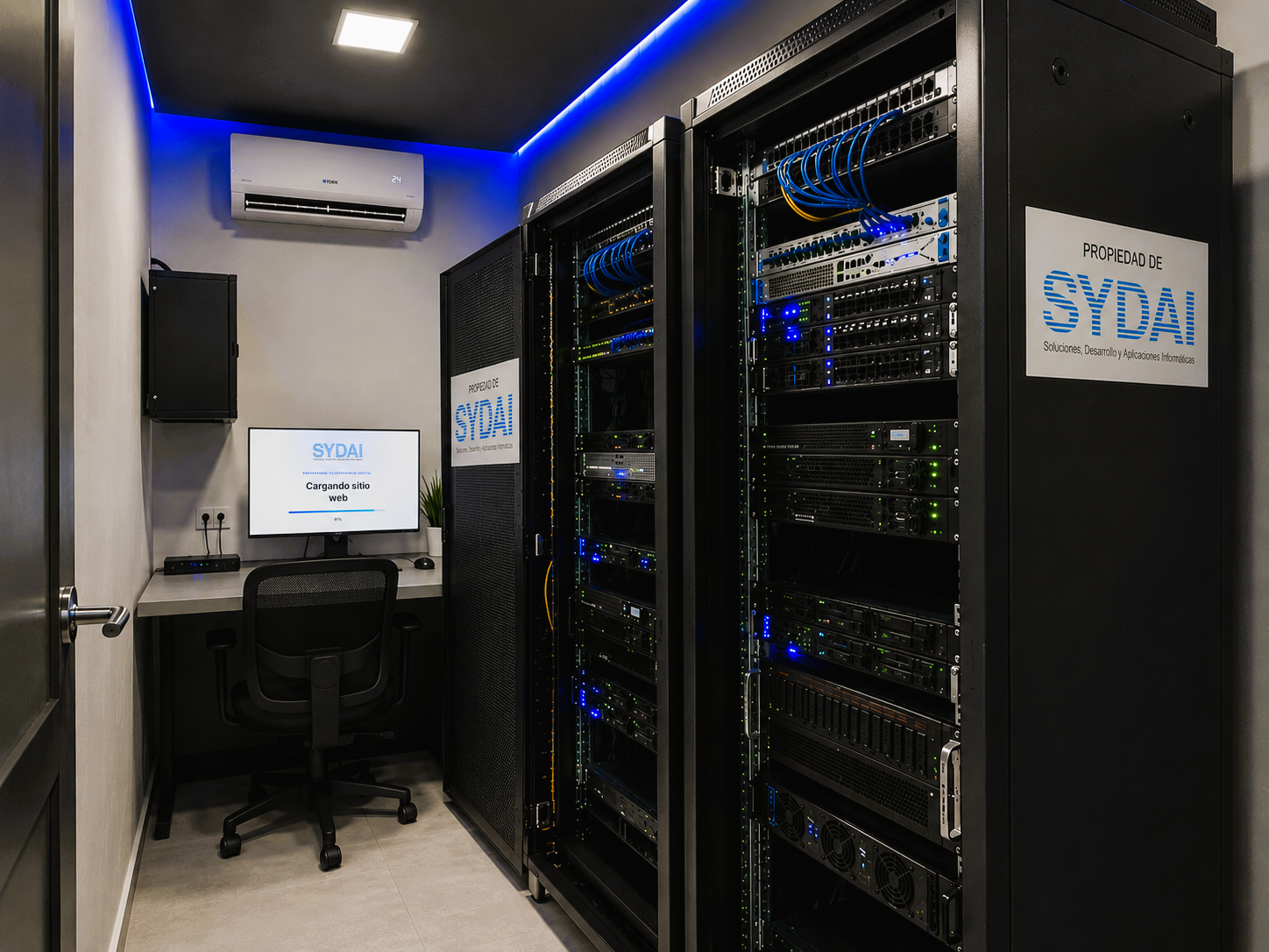 Gabinetes y Servidores SYDAI para desarrollo de software